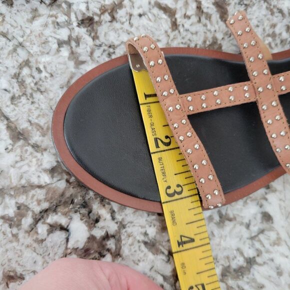 Dune London Leather  Brown  Studded Open Toe Gladiator Sandals Sz 8/38 - Picture 9 of 9